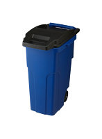 リス 大型 屋外 ゴミ箱 キャスターペール 2輪 45L ブルー