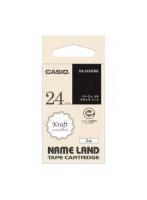 CASIO カシオ XR-24KRBK ネームランドテープ クラフトテープ ブラック/ベージュ文字 24mm
