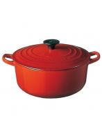 ル・クルーゼ LE CREUSET ココット ロンド IH対応 両手鍋 20cm 2501-20（チェリーレッド）