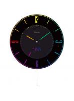 リズム時計 8RZ197SR02（黒） Iroria A（イロリア エー） AC電源デジタル掛置兼用時計