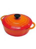 ル・クルーゼ LE CREUSET ココット ビス ロンド IH対応 両手鍋 20cm（オレンジ）