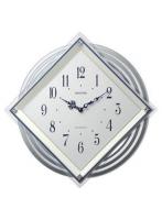 リズム時計 4MX405SR03（白パール色） ビュレッタ 電波掛け時計