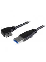StarTech スターテック USB3AU1MLS（ブラック） L型左向きMicro USB 3.0 スリムケーブル 1m