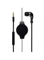 ミヨシ PHP-K01/BK（ブラック） コントローラー付き 巻取り式 片耳イヤホン 4極タイプ