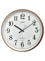 リズム時計 4MY861-006（茶メタリック色光沢仕上 白） 電波掛け時計