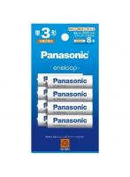 パナソニック Panasonic BK-3MCDK/8H エネループ スタンダードモデル ニッケル水素電池 単3形 充電式 8本