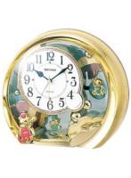 リズム時計 4SE504SR18（金色仕上） ファンタジーランド504SR クオーツ置時計