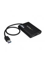 USB32DP24K60（ブラック） USB 3.0-デュアルDPアダプタ 4K/60Hz