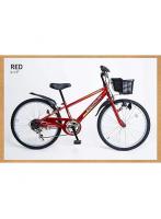 21テクノロジー 21Technology KD246（レッド） 子供用 自転車 マウンテンバイク シマノ製6段変速 24インチ