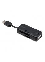 ナカバヤシ CRW-CSD90-BK（ブラック） 変換アダプタ機能付USB2.0 Type-C SD・microSDカードリーダー・ラ...