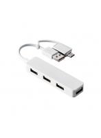 エレコム ELECOM U2H-CA4003BWH（ホワイト） USB Type-C（TM）変換アダプター付き USB2.0ハブ