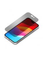 PGA iPhone15/15 Pro用 ガイドフレーム付 液晶保護ガラス 覗き見防止