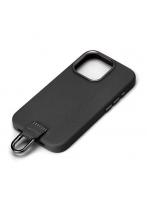 PGA iPhone15 Pro用 PUレザーケース ブラック