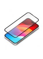 PGA iPhone15 Plus用 ガイドフレーム付 液晶全面保護ガラス スーパークリア