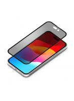 PGA iPhone15 Plus用 ガイドフレーム付 液晶全面保護ガラス 覗き見防止