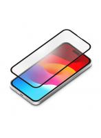 PGA iPhone15 Plus用 ガイドフレーム付 液晶全面保護ガラス アンチグレア