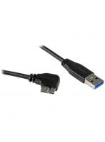 StarTech スターテック USB3AU50CMRS（ブラック） L型右向きMicro USB 3.0 スリムケーブル 0.5m