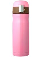 リビング 水筒 430ml 直飲み ワンタッチ オープン 真空断熱 ステンレス ボトル 保温 保冷 ピンク
