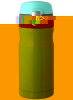 リビング 水筒 330ml 直飲み ワンタッチ オープン 真空断熱 ステンレス ボトル 保温 保冷 グリーン