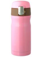 リビング 水筒 330ml 直飲み ワンタッチ オープン 真空断熱 ステンレス ボトル 保温 保冷 ピンク