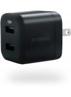 充電器 USB 2ポート IQC-C122 ブラック （Type-AA）