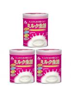森永乳業 大人のための粉ミルク ミルク生活 300g （約15回分） ×3缶 セット