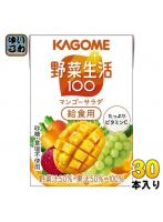 カゴメ 野菜生活100 マンゴーサラダ 給食用 100ml 紙パック 30本入 野菜ジュース 黄の野菜と果実 カロテ...