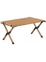 LandField ロールテーブル 90×60cm LF-LT090 木製 ウッド 折りたたみ アウトドアテーブル キャンプテー...