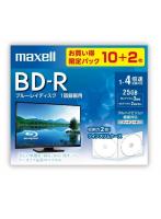 マクセル 録画用 BD-R 10＋2枚 25GB インクジェットプリンター対応 BRV25WPE.10S＋2